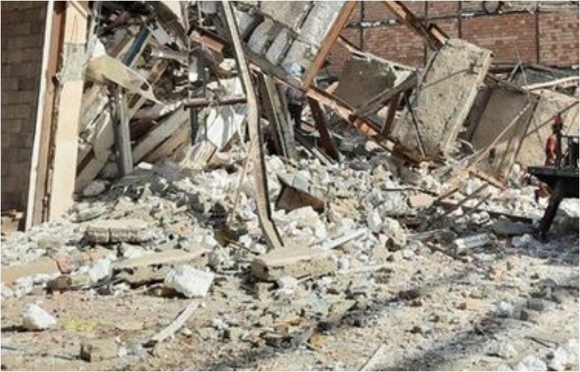 Buildings collapse in Iran