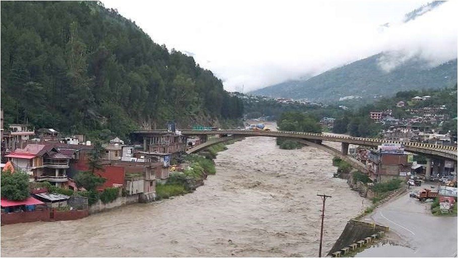 Himachal -rain - river