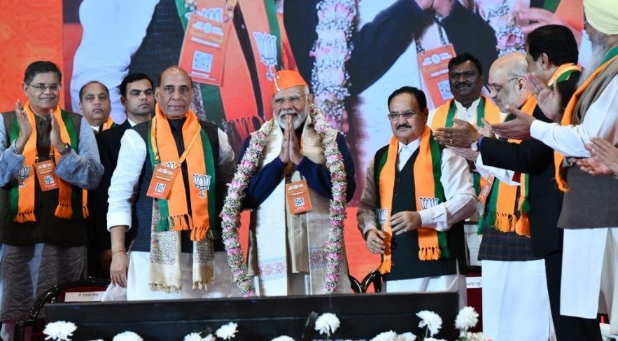 BJP MEET- JP Nadda, Narendra Modi, Rajanath Singh, Amit Sha