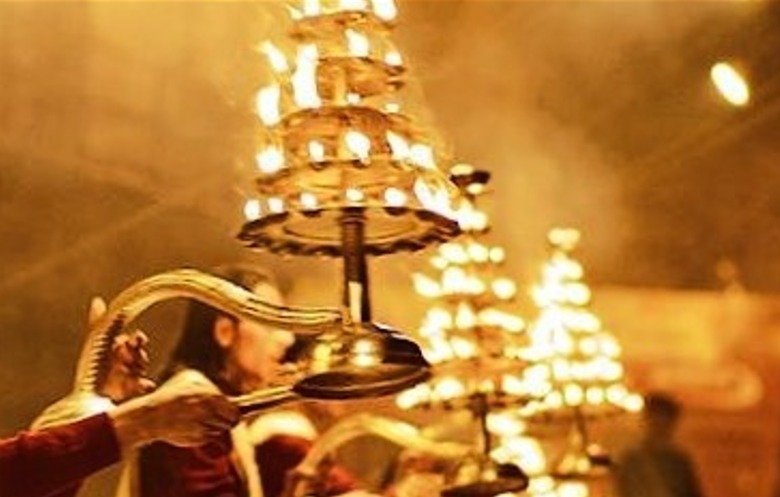 ganga arathi- Pooja= puja - Temple