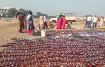Gujarath-police-destroyed-bottles-of-seized-liquor-2026