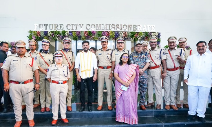 Telangana-CM-Revanth-Reddy-Inaugurates-Future-City-Police-Commissionerate
